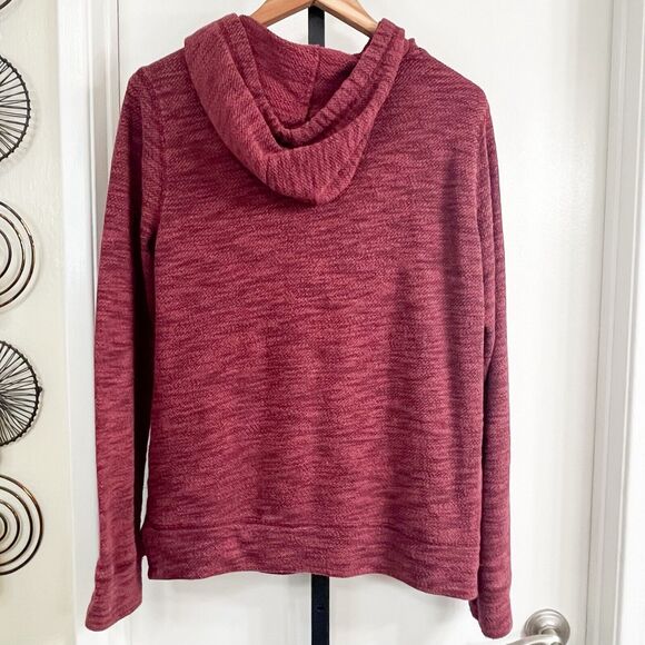 VANS Mens Pullover Slim Fit Big Logo Script Hoodie - Red Burgundy, Size XL - Picture 2 of 7